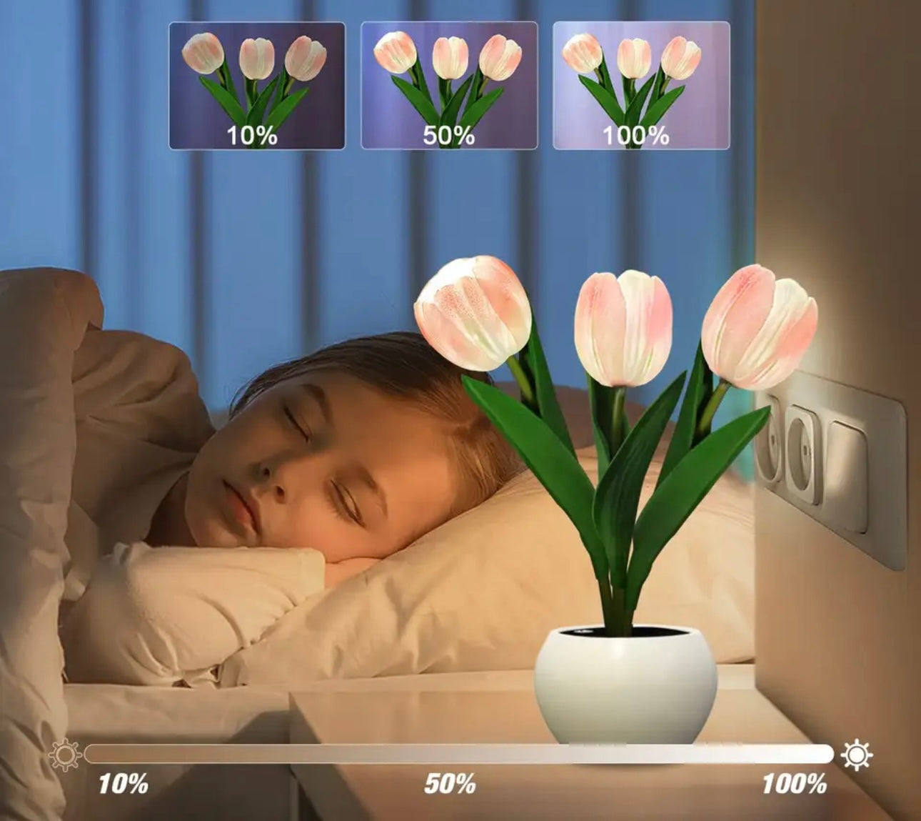 Tulpen nacht lampje