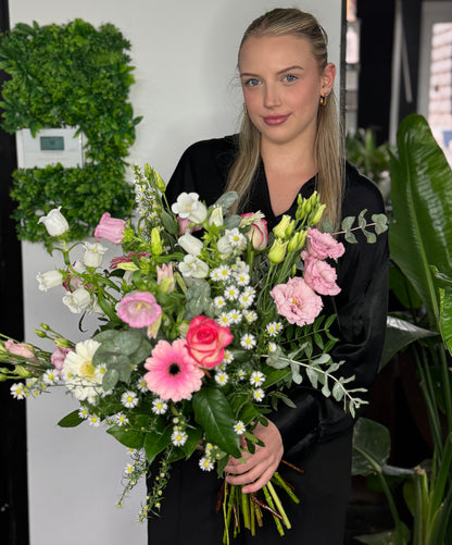 Veld bloemen wit met roos