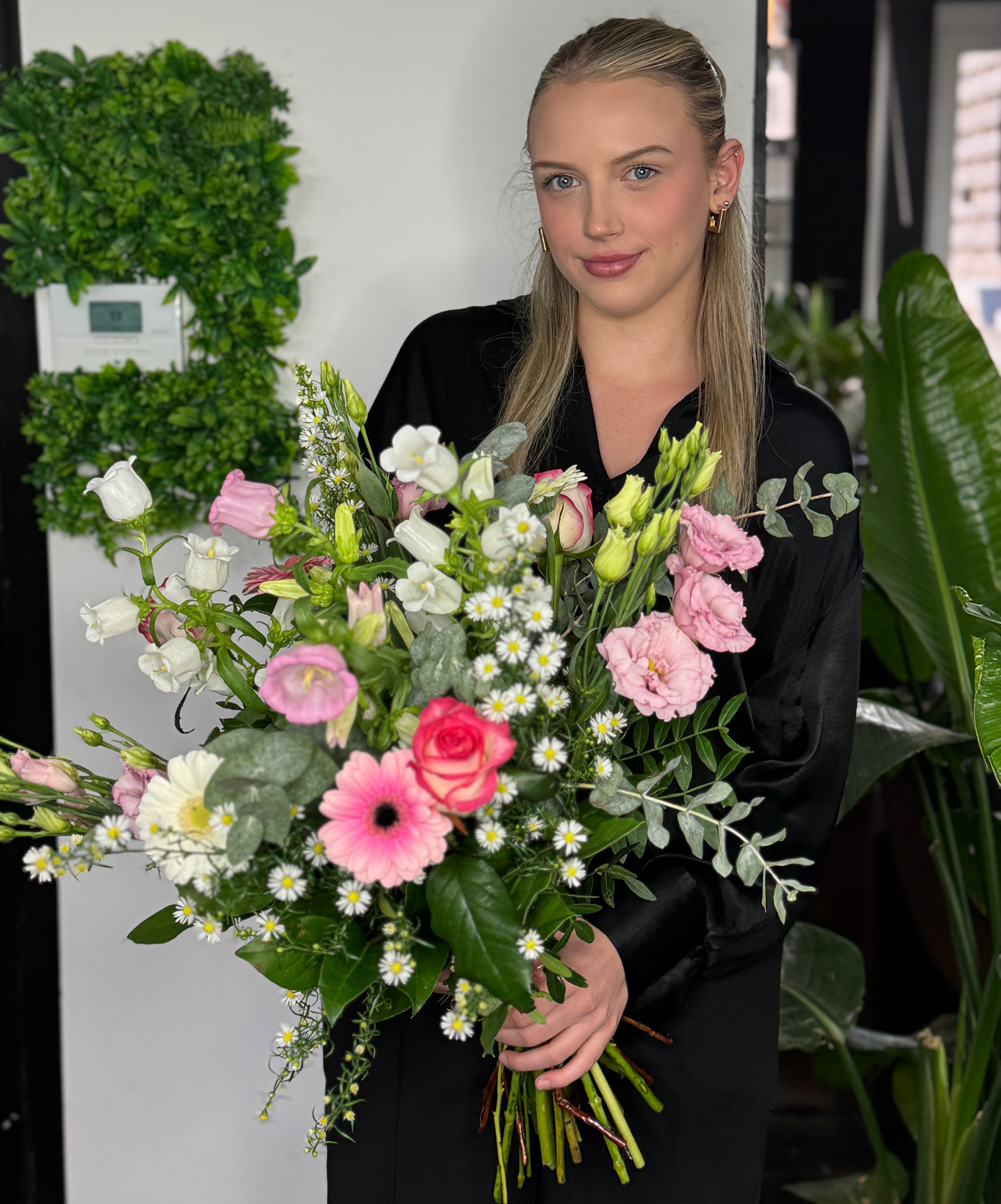 Veld bloemen wit met roos