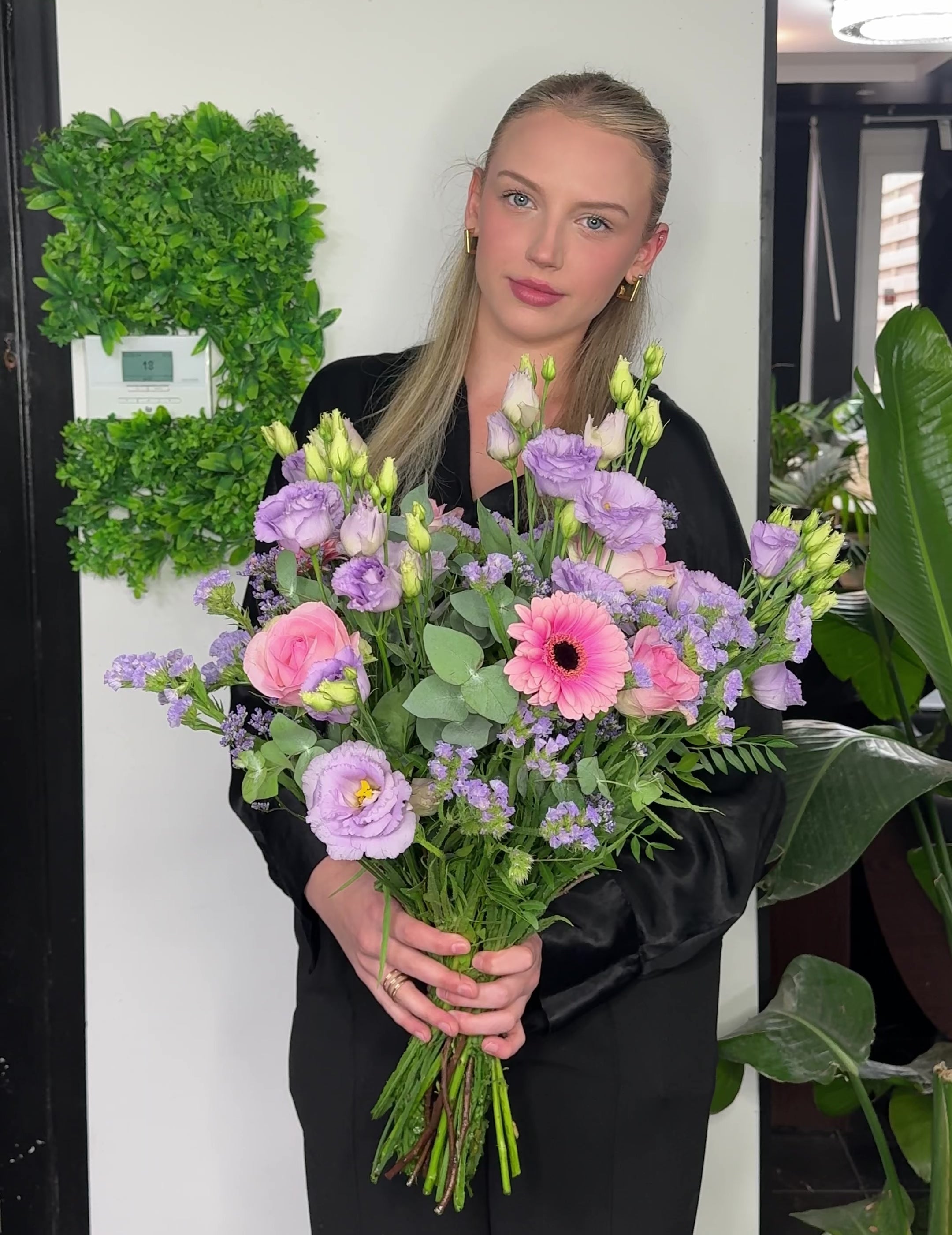 Roos met licht paars